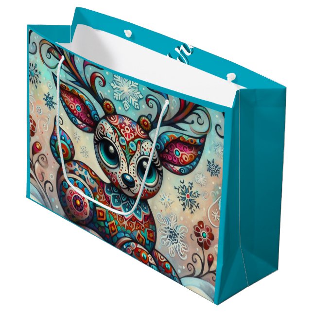 Storskalig folkkonst för julrenar i Ögon (Framsidan Vinklad)