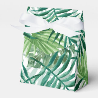 Storskalig Grönt Fern Handflatan och Monstera Trop Presentaskar