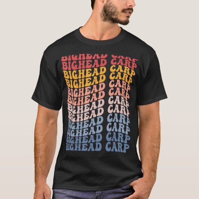 Storskälig Karpfisk Groovy Retro Fisk T Shirt (Framsida)