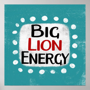 Storskalig Lejon energi Poster väggkonst
