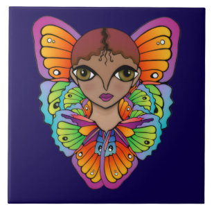 Storskalig Ögon & Butterflies-design Kakelplatta
