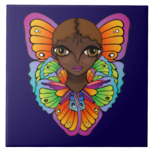 Storskalig Ögon & Butterflies-design Kakelplatta