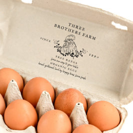 Storskalig Vintage Rustic Egg Carton Anpassningsba Stämpel