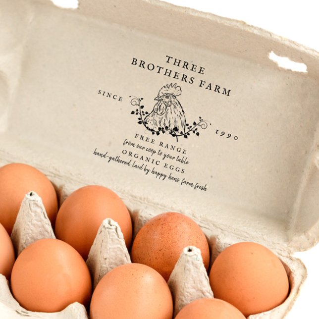Storskalig Vintage Rustic Egg Carton Anpassningsba Stämpel (Skapare uppladdad)