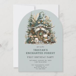 Storskog Barn 1:a födelsedag Party Inbjudningar