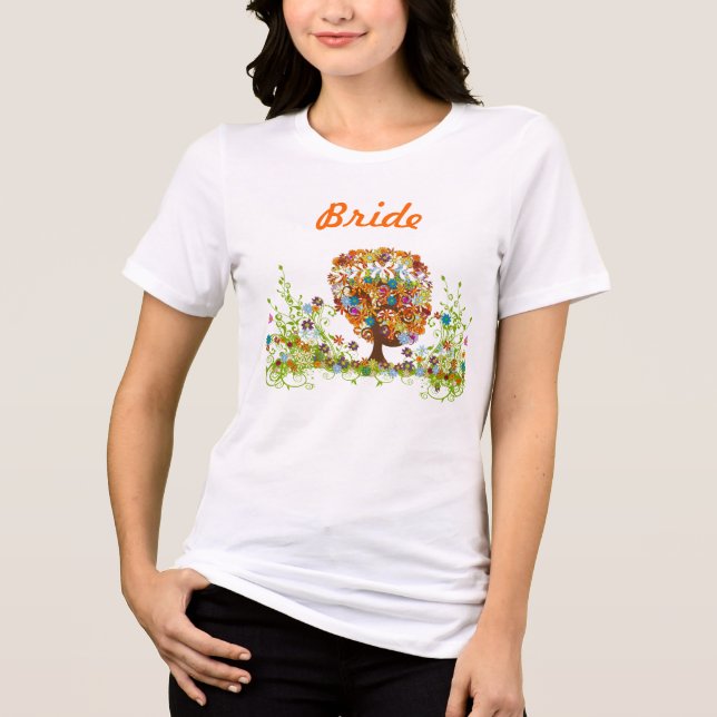Storskog Side Gren Bröllop Tee (Framsida)