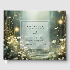 Storskog Väg av blommor Grönt Bröllop Gästböcker