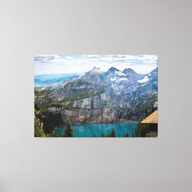 Storslagen berg- och havsutsikt canvastryck (Framsida)
