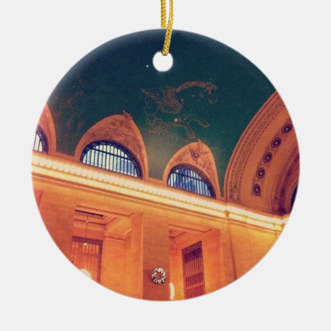 Storslagen centralstationtakprydnad julgransprydnad keramik (Framsidan)