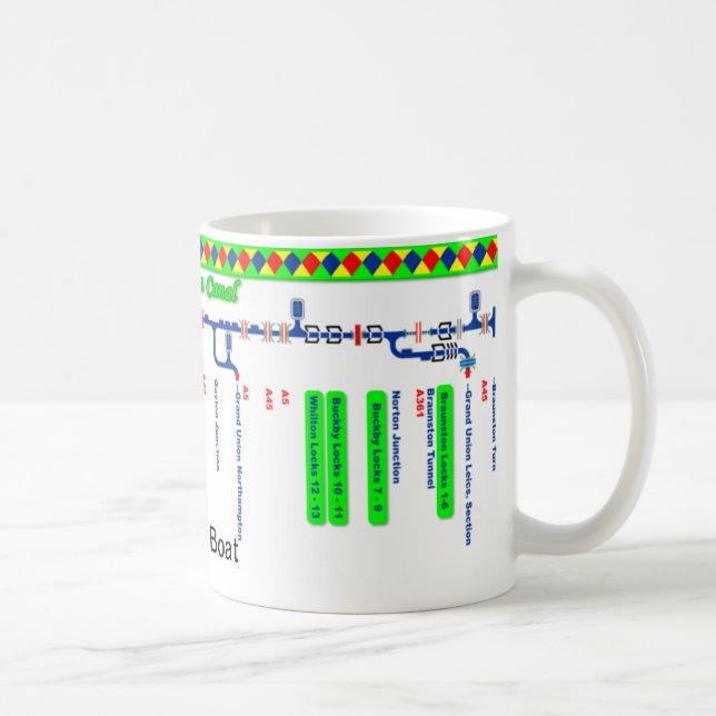 Storslagen facklig kanalruttkarta (1 av 4) mugg (Höger)