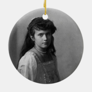 Storslagen hertiginna Anastasia Nikolaevna av Julgransprydnad Keramik