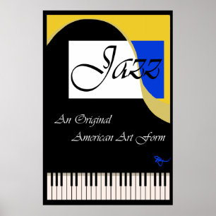 Storslagen Jazzpianoaffisch Poster
