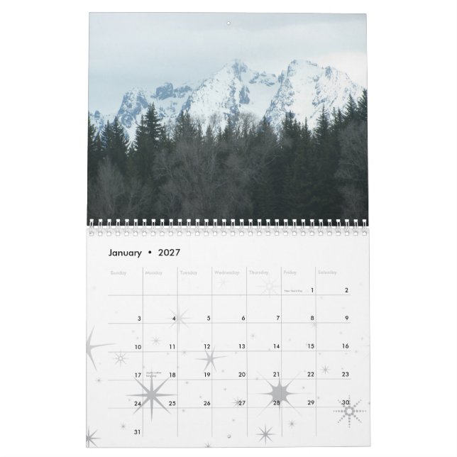 Storslagen kalender för Teton berg 2013 (Jan 2027)