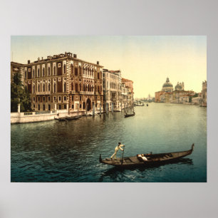 Storslagen kanal II, Venedig, italienarkivtryck Poster