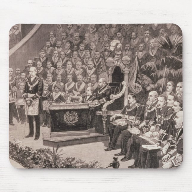 Storslagen Masonic sammankomst i den kungliga Musmatta (Framsidan)