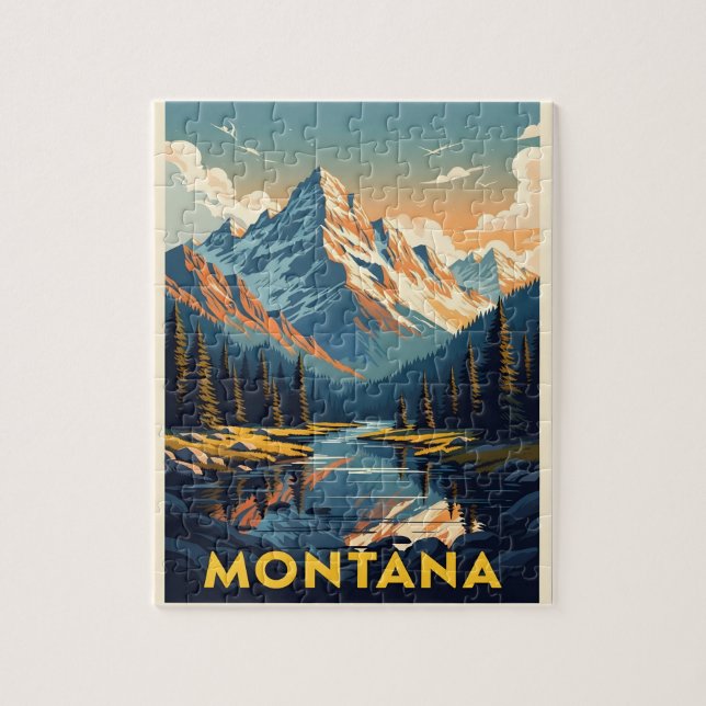 Storslagen Montanalandskap Pussel (Vertikal)