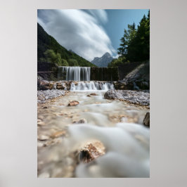 Storslagen naturscenari i Krnica-dalen, Slovenien Poster