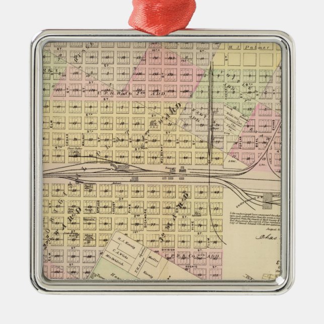 Storslagen ö, Nebraska Julgransprydnad Metall (Framsidan)