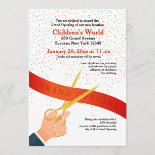 Storslagen öppningsinbjudan inbjudningar