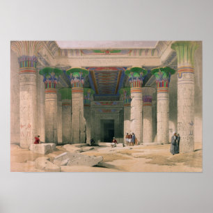 Storslagen Portico av tempelet av Philae, Nubia Poster
