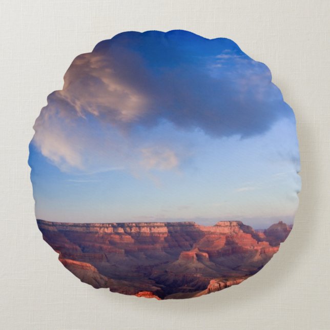 Storslagen solnedgång rund kudde (Framsidan)