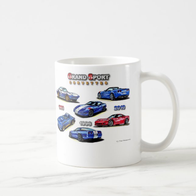 Storslagen sport Corvettes 1963, 1996, 2010 Kaffemugg (Höger)