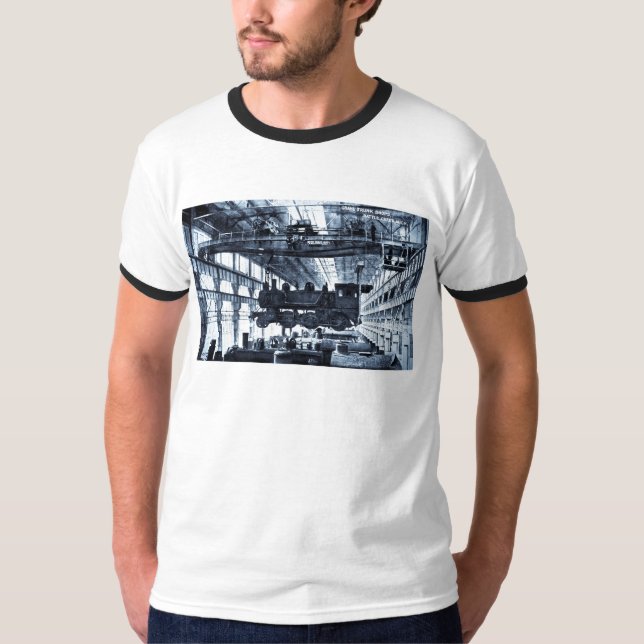 Storslagen stamjärnväg shoppar circa 1910 - t shirt (Framsida)