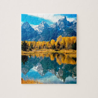Storslagen Teton för vattenhöst nationalpark Pussel