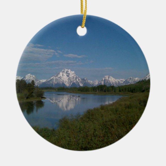 Storslagen Teton nationalpark Julgransprydnad Keramik (Framsidan)