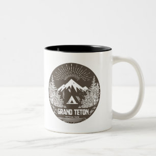 Storslagen Teton nationalpark Två-Tonad Mugg