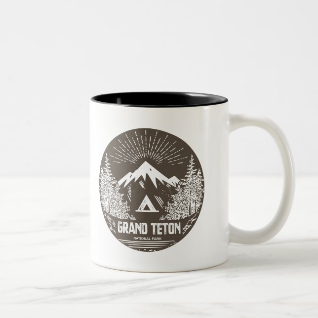 Storslagen Teton nationalpark Två-Tonad Mugg (Höger)