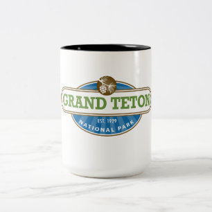 Storslagen Teton nationalpark Två-Tonad Mugg