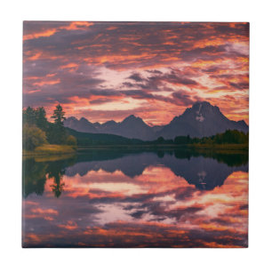 Storslagen Teton nationalpark, Wyoming Kakelplatta