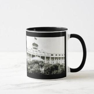 Storslaget hotell, Mackinac ö som är svartvit Mugg