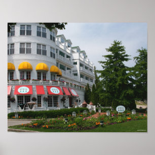 Storslaget hotell på den Mackinac ön Poster