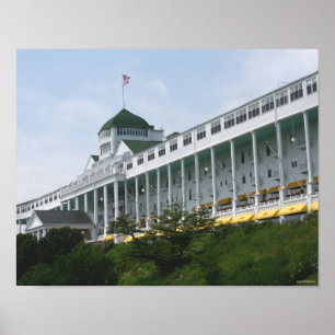 Storslaget hotell på den Mackinac ön Poster