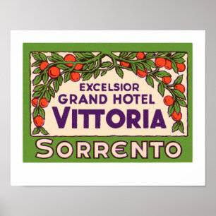 Storslaget hotell Vittoria för Excelsior Poster