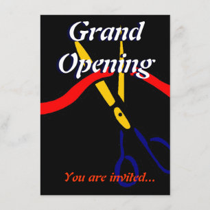 Storslaget klipp för band för öppningsbarkassparty inbjudningar