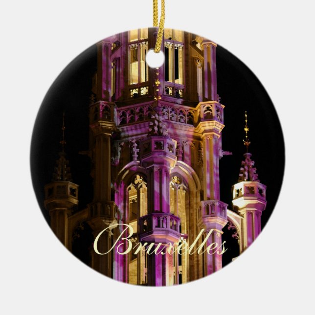 Storslaget ställe på natten julgransprydnad keramik (Framsidan)