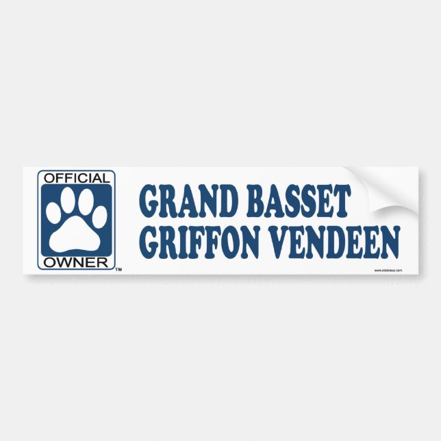 Storslagna BassetGriffon Vendeen blått Bildekal (Framsidan)