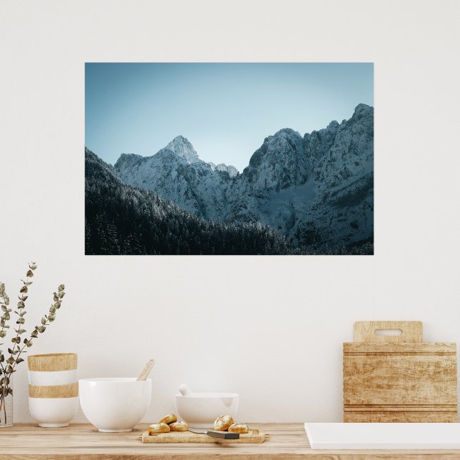 Storslagna berg och granar poster (Kök)