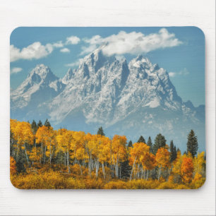 Storslagna Teton berg i nedgången Musmatta