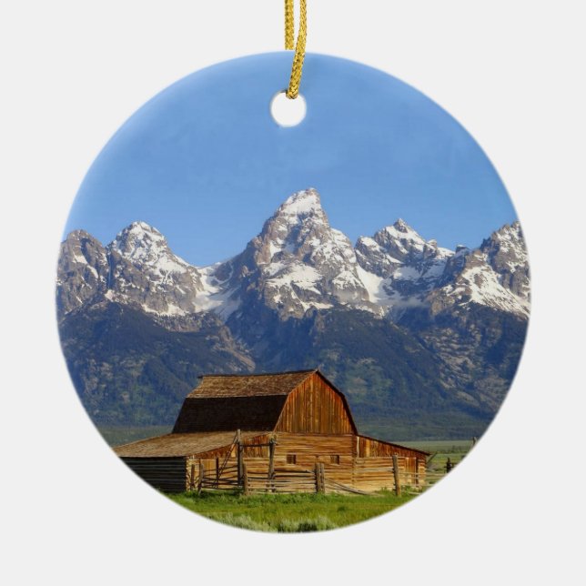 Storslagna Teton berg Julgransprydnad Keramik (Framsidan)