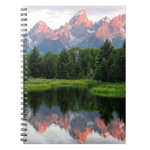Storslagna Teton reflexioner över bäverdamm Anteckningsbok