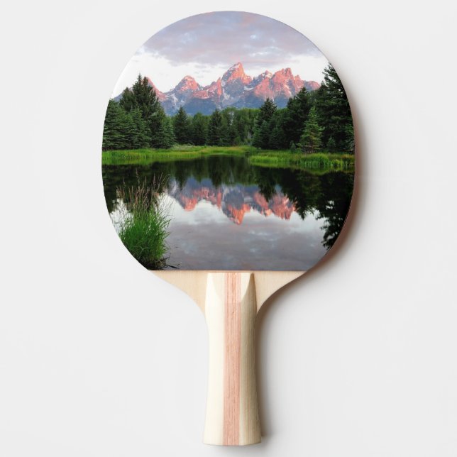 Storslagna Teton reflexioner över bäverdamm Pingisracket (Framsidan)