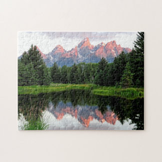 Storslagna Teton reflexioner över bäverdamm Pussel