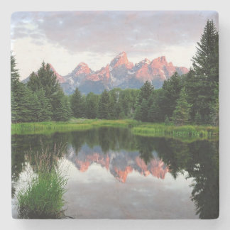 Storslagna Teton reflexioner över bäverdamm Underlägg Sten