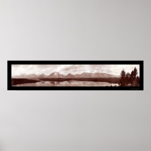 Storslagna Teton spänner WY-fotoet 1902 Poster
