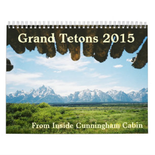 Storslagna Tetons av den Yellowstone 2015 Kalender