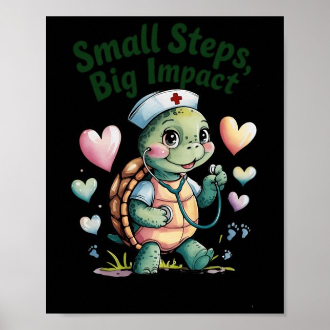 Storslagsinriktningen "Turtle Art Sticker" Poster (Framsidan)